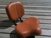 BROWN BICYCLE SEAT W/BACK REST BEACH CRUISER TRICYCLE BIKES
