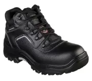 Skechers Z19119 Mens Black Leather Work Burgin-Sosder Boots Size 10.5