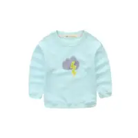 在飛比找ETMall東森購物網優惠-童裝卡通純棉T恤圓領毛圈上衣