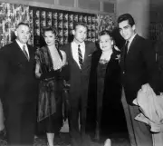 Nick Adams poses guests father Peter Adamshock Natalie Wood mother- Old Photo