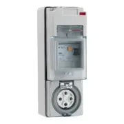 Clipsal 56 Series Round 4 Pin 32A RCD Protected Switched Socket | 56C432RC-GY