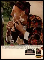 1964 Polaroid Color Pack Automatic Camera Old Man Shaving Vintage Print Ad