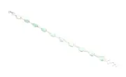 925 Solid Sterling Silver Aqua Chalcedony HANDMADE BRACELET-8.5 Inch o049