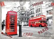 Qi Han Jigsaw 1000 Pieces For Adults Impression Red Bus Telephone Booth Large Difficult Puzzles