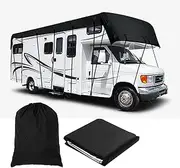 YWNYT Waterproof RV Caravan Roof Cover, 210D Oxford Cloth Motorhome Top Cover Breathable Frost UV Protection Caravan Protective Roof Cover Tarpaulin (7.5m x 3m)