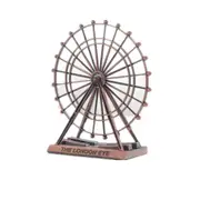 Wrought Iron Ferris Wheel Ornaments Home Living Room Metal Crafts Decorations( Red Copper )