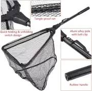 Folding Fishing Landing Net Collapsible Fishing Nets Telescopic Pole Fishing Net