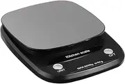 Mikinona 1PC Digital Kitchen Scale Accurate Stainless Steel Measurement Tool with LCD Display No Battery Required for Cooking and Baking Black