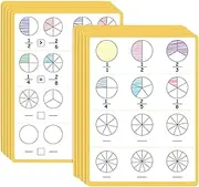 Dickly Fraction Dry Erase Sheets 10 Sheets Interactive Teaching Aids Preschool Teacher