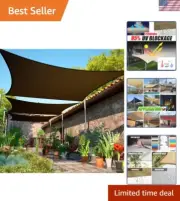 12' x 18' Rectangle Brown Sun Shade Sail - Durable and Stylish Canopy Solution