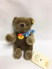 New Steiff Made In Germany Jointed Bear Light Brown Mohair Mini Teddy 030147