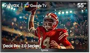 SYLVOX Outdoor TV 55 inch Waterproof Smart TV 4K HDR 10 Weatherproof 1000nits, Voice Assistant Remote for Partial Sun Area(Deck Pro 2.0, Latest Model)