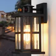 12" Motion Sensor Outdoor Porch Light Fixture,Dusk to Dawn Exterior Wall Moun...