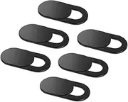 Webcam Cover Shutter Plastic versal Camera Cover Web Cam Slider Privacy Sticker for Phone Tablet PC Laptop Black 6PCS
