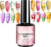 Nail Blooming Gel - 15ml UV Blooming Stamping Top Coat - Fingernail Base Gel, Long-Lasting For Girlfriend, Wife, Friend, Sister, Daughter
