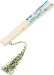 Ciieeo Chinese Style Fan Bamboo Folding Fan for Decor Handheld Fan Hand Fan for Summer