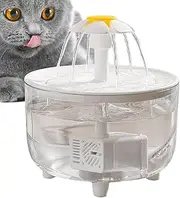 Arrovarp 33.8 Oz 15x15x16cm Cat Water Fountain, Automatic Cat Water Dispenser Pet Drinking Water Bowl with Filter, Noiseless Food-Grade Dog Water Fountain, Ultra Silent Pet Drinking Bowl