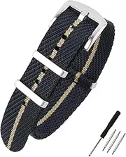 [WOUKUP] Premium Weave Nylon Watch Band 20mm 22mm Replacement Military Watch Straps for Men