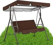 Patio Swing Cushion Cover | Hanging Pouch Swing Cover Canopy Cover Set for 3 Seaters | 59x20x4 Inch Out Door Swing Cushion Protective Cover Waterproof & Dustproof