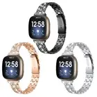 Luxry Stainless Steel Bracelet Watch Band Strap for Fitbit Versa 4 3 Sense 2
