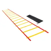 Agility Ladder 14 Rung 7m/23ft Soccer Speed Training Equipment, Red Yellow