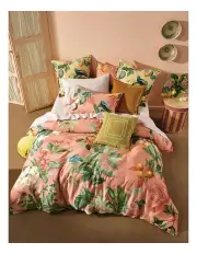 [Linen House] Marisol Quilt Cover Set In Guava