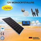 160W Solar Panel Kit 18V Mono Fixed Home Caravan Camping Power Battery Charging