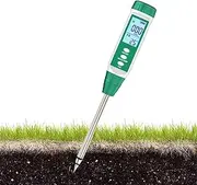 Digital Soil NPK Tester Professional - Nitrogen Phosphorus Potassium Analyzer with Backlight LCD & Temperature Sensor, Precise Gardening Farming Meter for Plant Health Monitoring