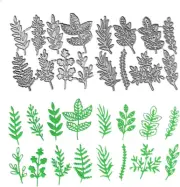 16 Pcs Leaves Cutting Dies, Flower Summer Autumn Leaf Die Cuts Metal Embossing S