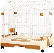 Pet Fence, Home Kennel Fence Dog Cage with Toilet Puppy Small Dog Cat Cage Indoor Corgi Method Pet Grid Bottom with Toilet (Color : Small)