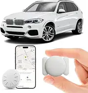 Hongtop H Mini Car GPS Tracking Device for Cars, Vehicles etc, 1PCS Real Time GPS Tracker for Vehicles, Work with Find My (iOS Only), Hidden Car Tracker with Magnetic Waterproof Case, White