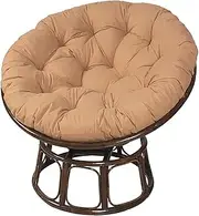 Round Cushion Only, Outdoor Waterproof Bistro Chair Cushion for Patio Chair, Hanging Egg Chair, Hanging Basket Cushion Thickened Overstuffed, and Sizes(Coffee,110x110cm)