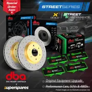DBA Rear X-Gold Brake Rotors & Performance Pads for Ford Tickford TL50 AU 5.0 V8