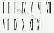 Stencils Roman Numerals 1-12 Skinny 3 Inch Tall DIY Clock Vintage Numbers School