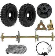 810mm Go Kart Rear Axle Kit 6" Wheels #420 Clutch Sprocket Hub for Quad ATV