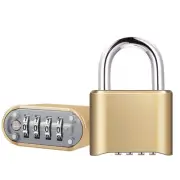 Combination Lock,V-Resourcing® Heavy Duty 4 Digit Outdoor Padlock for School ...