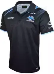 Cronulla Sharks 2024 NRL Mens Media Polo Shirt Sizes S-7XL BNWT