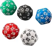 Generic 5Pcs Dice Set 30 Sides Dice Games for Role Playing Table Games Party Supplies