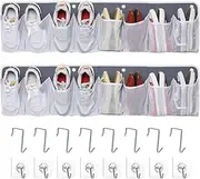 RV Shoe Storage for Bedside - 16 Extra Large Pocket Wall Mounted Entryway Shoes Rack, Bed Hanging Pocket Organizer, Bedside Caddy for Shoes and Tool Accessories,RV & Camper Essentials 2 Pack