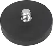 NovelGoal D36mm Mini Strong Magnetic Magnet Mount Round Rubber Coated Base 1/4 M4 M5 M6 for Camcorders Smartphones for LED Light Bar Holder Bracket (M5,Outside Screw)