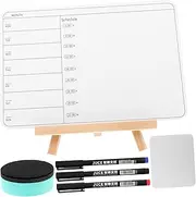 OHPHCALL Dry Erase Board 1 Set Desktop Whiteboard Easel Office Mini Fabric White Board Dry Erase