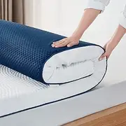 [LINSY LIVING] 3 Inch Memory Foam Mattress Topper, Cooling Gel-Infused Swirl Memory Foam, King Size with Tencel Cover, CertiPUR-US and Oeko-TEX Certified, White