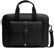 [Tommy Hilfiger] Foundation Laptop Bag with Buckle and Adjustable Strap