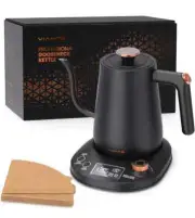 Viante’ Electric Gooseneck Kettle W/Precise Temperature Control – Matte Black