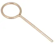Eisco Labs Retort Ring, Closed - 2" I.D. with 5.5" Stem - Plated Mild Steel