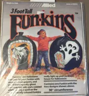 VINTAGE FUNKINS 3FT TALL HALLOWEEN TRASH BAGS (WITCH & GHOST)