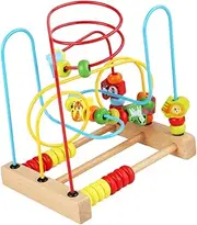 FELTECHELECTR Toys for Boys Girls Beaded Toys Toddler Puzzle Wooden Bead Maze Fine Motor Skill Development