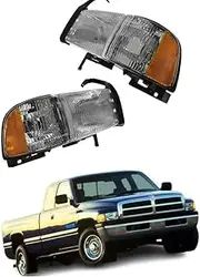 Head lights set compatible with 1994-2001 Dodge Ram 1500 and 1994-2002 Ram 2500 3500