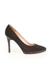 Black Dot Textured Pumps