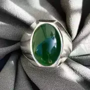 Yemeni Aqeeq Ring For Men, Sterling Silver 925 Agate Ring Handmade Aqeeq Ring